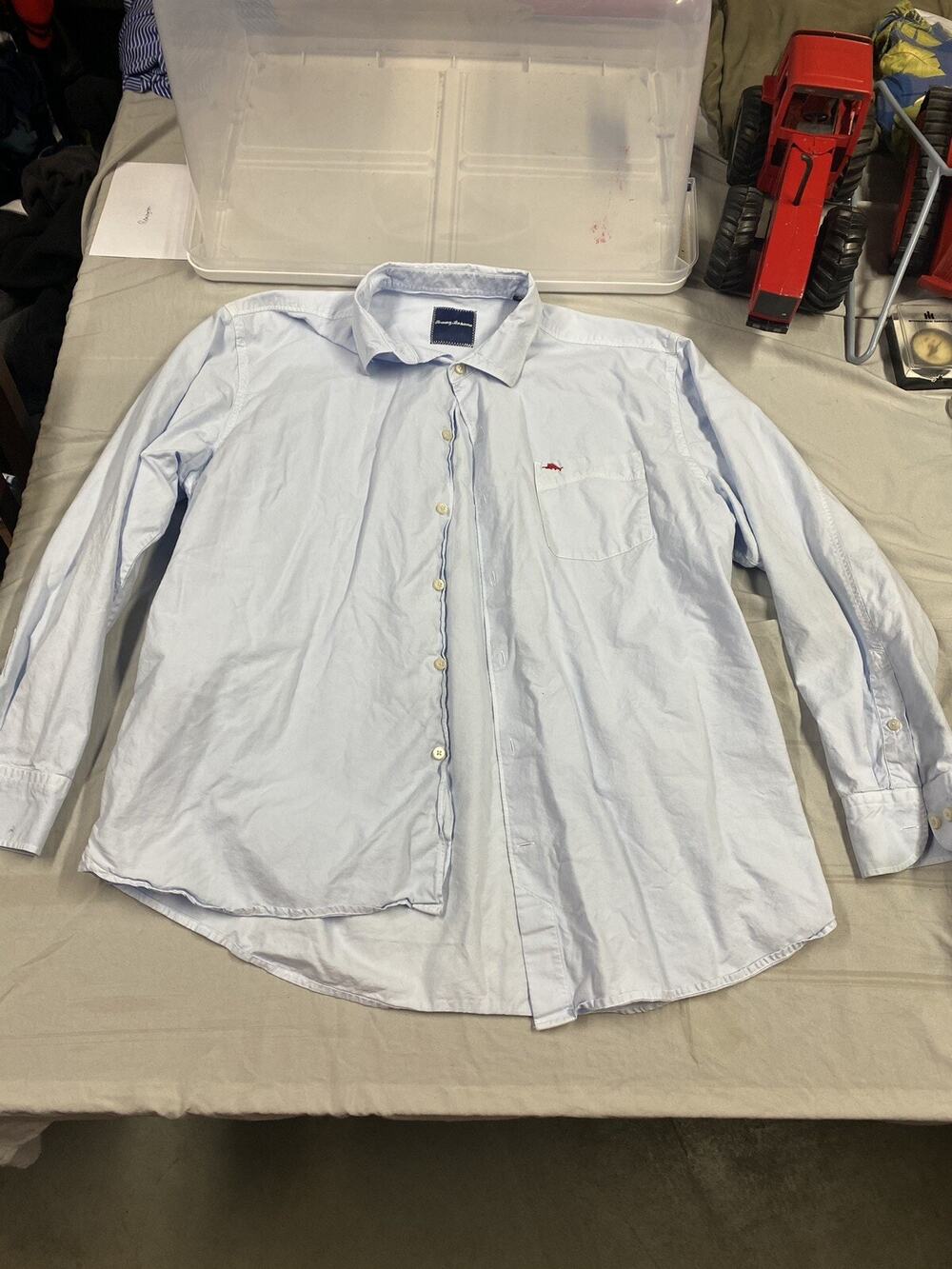 Tommy Bahama Island Fit Button Down Shirt Mens XL Long Sleeve
